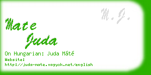 mate juda business card